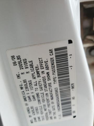 1HGCM66546A065963 - 2006 HONDA ACCORD EX WHITE photo 12