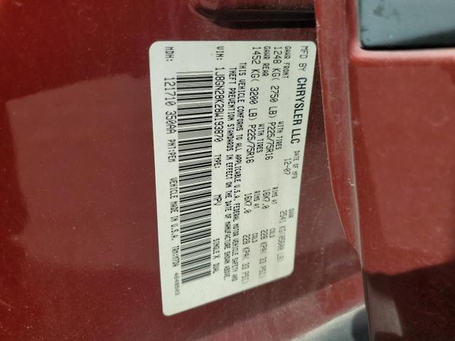 1J8GN28K28W193870 - 2008 JEEP LIBERTY SPORT MAROON photo 13