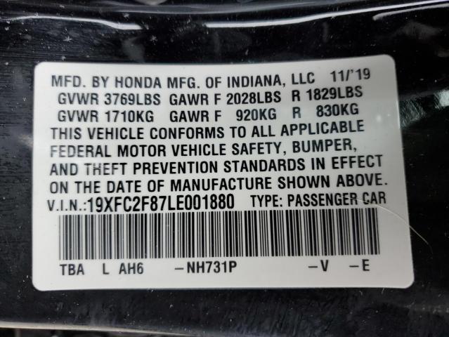 19XFC2F87LE001880 - 2020 HONDA CIVIC SPORT 蓝色 照片 12