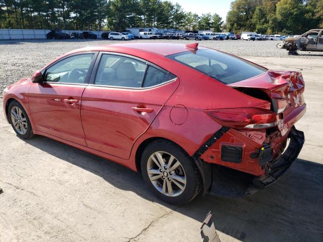 5NPD84LF6JH275541 - 2018 HYUNDAI ELANTRA SEL RED photo 2