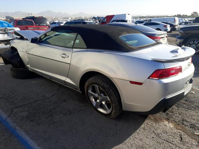 2G1FB3D32E9150286 - 2014 CHEVROLET CAMARO LT SILVER photo 2