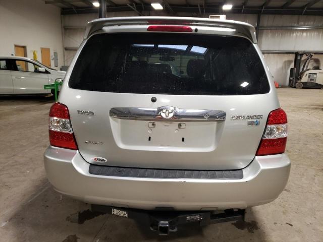 JTEEW21A170043887 - 2007 TOYOTA HIGHLANDER HYBRID SILVER photo 6