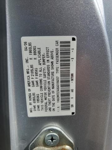 1HGCM72346A018457 - 2006 HONDA ACCORD LX SILVER photo 12