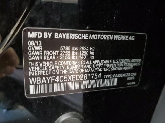 WBAYF4C5XED281754 - 2014 BMW 740 LXI BLACK photo 12