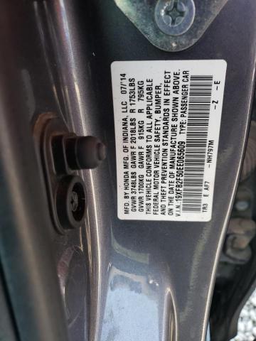 19XFB2F50EE065609 - 2014 HONDA CIVIC LX CHARCOAL photo 13