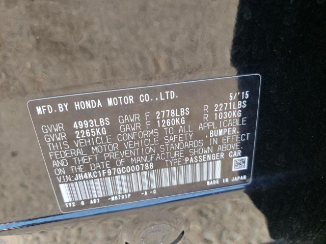 JH4KC1F97GC000788 - 2016 ACURA RLX ADVANCE BLACK photo 12