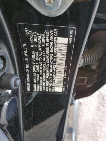 SHHFK7H43JU404061 - 2018 HONDA CIVIC SPORT BLACK photo 12