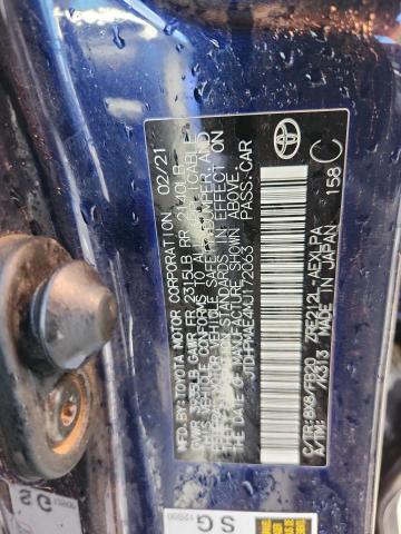 JTDHPMAE4MJ172063 - 2021 TOYOTA COROLLA LE 蓝色 照片 12