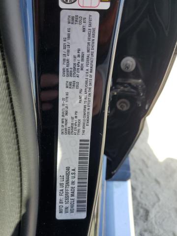 1C6SRFFT5NN448240 - 2022 RAM 1500 BIG HORN/LONE STAR BLACK photo 12