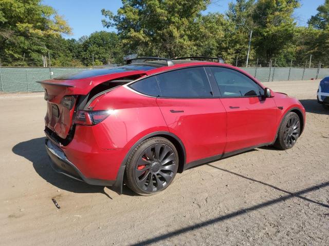 7SAYGDEF5PF793877 - 2023 TESLA MODEL Y RED photo 3