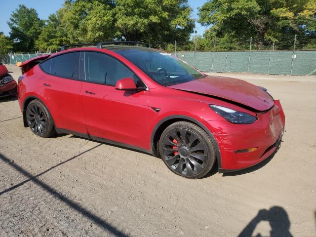 7SAYGDEF5PF793877 - 2023 TESLA MODEL Y RED photo 4