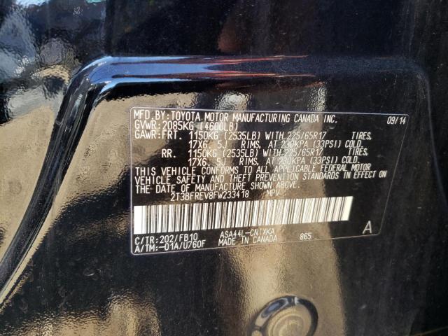 2T3BFREV8FW233418 - 2015 TOYOTA RAV4 LE 黑色 照片 12