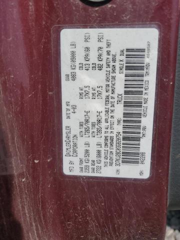 3D7KU28C03G820754 - 2003 DODGE RAM 2500 ST Granate foto 12