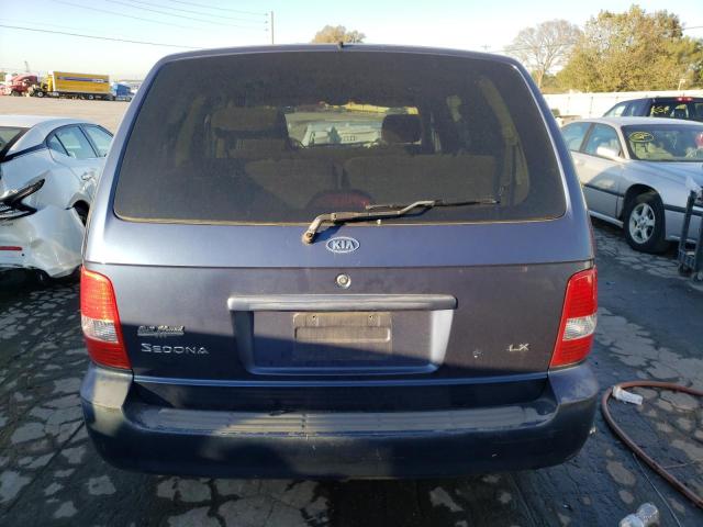 KNDUP131736384044 - 2003 KIA SEDONA EX BLUE photo 6