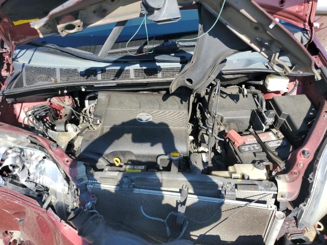 5TDYK3DC3BS095110 - 2011 TOYOTA SIENNA XLE 勃艮第红 照片 12