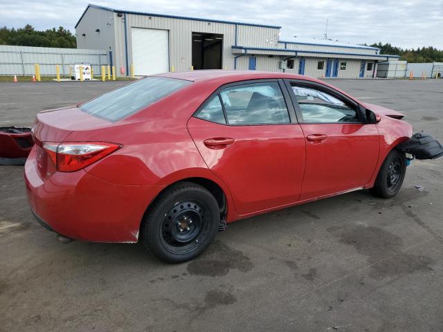 2T1BURHE5EC009727 - 2014 TOYOTA COROLLA L RED photo 3