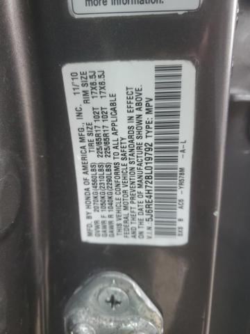 5J6RE4H72BL019792 - 2011 HONDA CR-V EXL Qəhvəyi foto 13