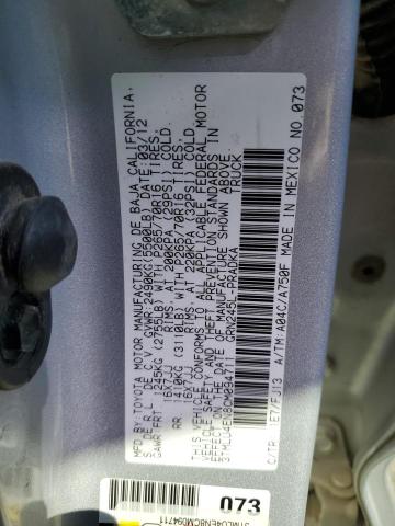 3TMLU4EN8CM094711 - 2012 TOYOTA TACOMA DOUBLE CAB Grau Foto 13