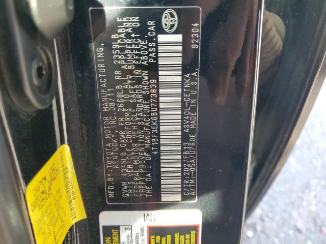 4T1BF3EK6BU773839 - 2011 TOYOTA CAMRY BASE Qara foto 12