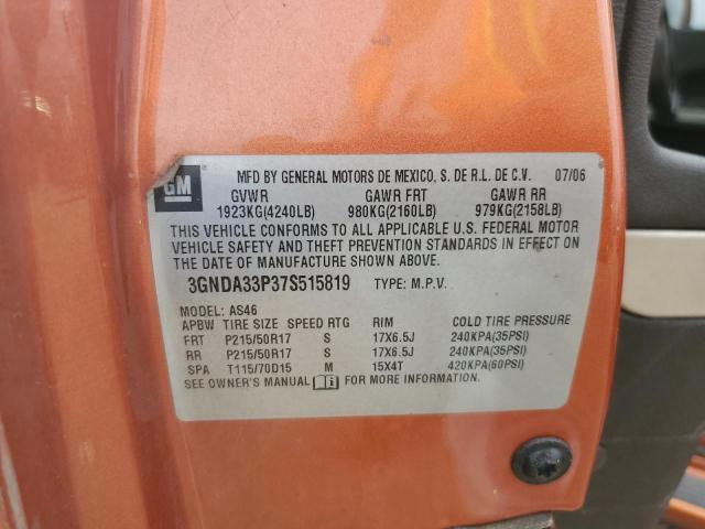 3GNDA33P37S515819 - 2007 CHEVROLET HHR LT 橙色 照片 12