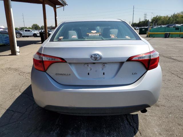 2T1BURHE8FC345261 - 2015 TOYOTA COROLLA L SILVER photo 6