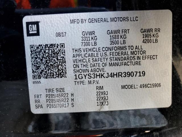 1GYS3HKJ4HR390719 - 2017 CADILLAC ESCALADE ESV LUXURY BLACK photo 14