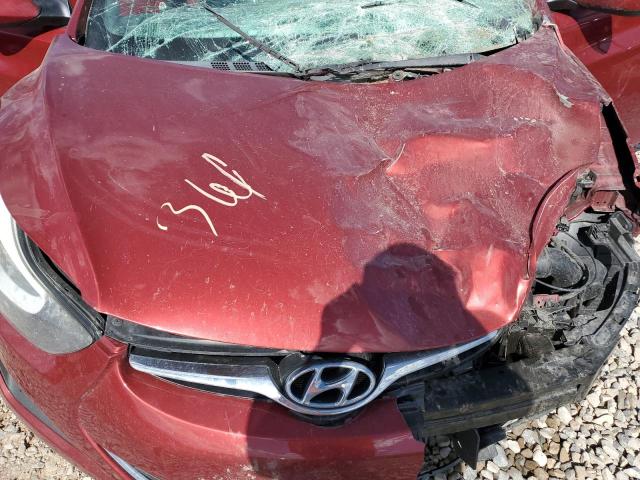 5NPDH4AE1EH534632 - 2014 HYUNDAI ELANTRA SE BURGUNDY photo 11