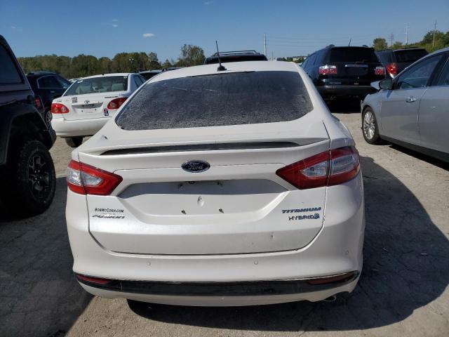 3FA6P0RU5FR244821 - 2015 FORD FUSION TITANIUM HEV WHITE photo 6