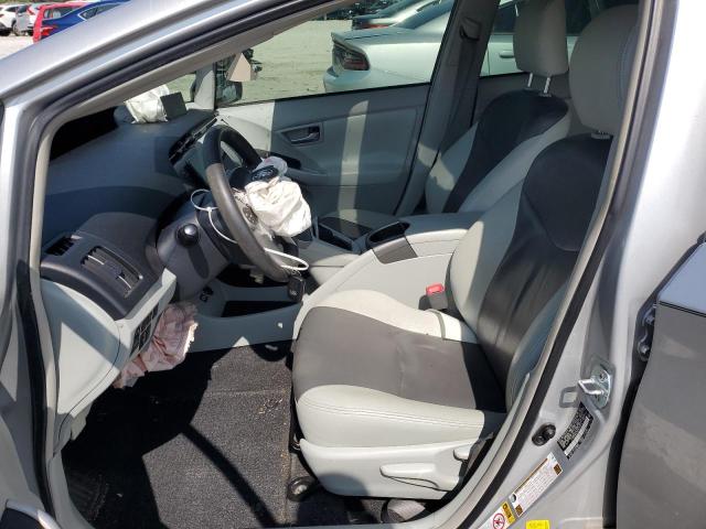 JTDKN3DU9C5421814 - 2012 TOYOTA PRIUS SILVER photo 7