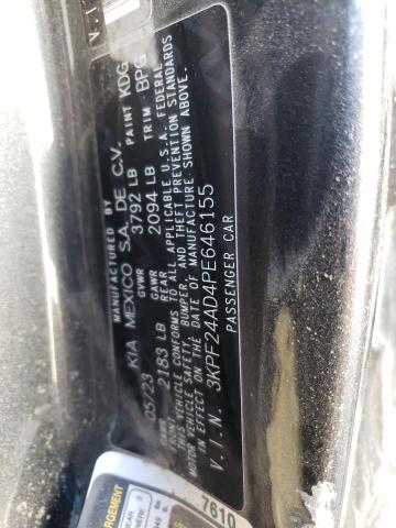 3KPF24AD4PE646155 - 2023 KIA FORTE LX GRAY photo 13