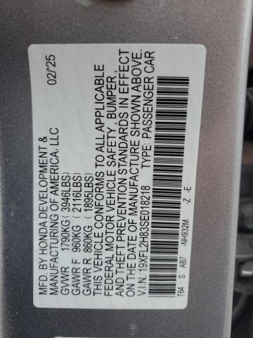 19XFL2H83SE018218 - 2025 HONDA CIVIC SPORT SILVER photo 13