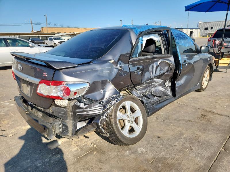 5YFBU4EE7DP145119 - 2013 TOYOTA COROLLA BASE ნაცრისფერი ფოტო 3