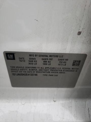 1G1JA6SH2E4133746 - 2014 CHEVROLET SONIC LS თეთრი ფოტო 12