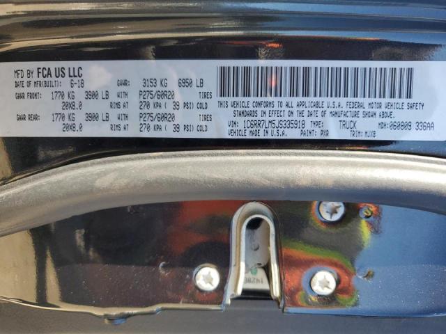 1C6RR7LM5JS335918 - 2018 RAM 1500 SLT BLACK photo 12