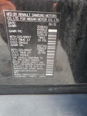 KNMAT2MT4GP604065 - 2016 NISSAN ROGUE S BLACK photo 14