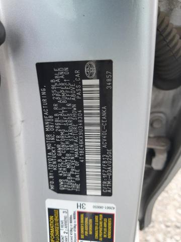 4T1BE46KX9U348304 - 2009 TOYOTA CAMRY BASE SILVER photo 12