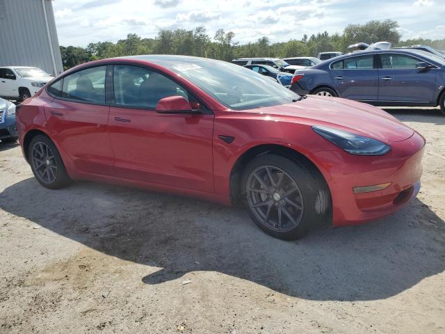 5YJ3E1EA0NF185259 - 2022 TESLA MODEL 3 RED photo 4