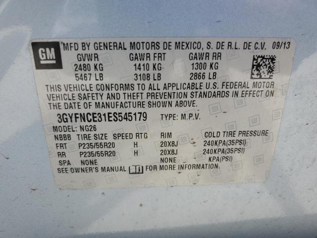 3GYFNCE31ES545179 - 2014 CADILLAC SRX PERFORMANCE COLLECTION Mavi foto 14