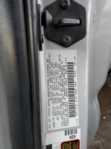 5TEUU42N38Z552044 - 2008 TOYOTA TACOMA ACCESS CAB ვერცხლისფერი ფოტო 12