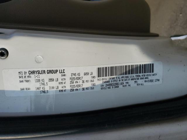 2A4RR8DG2BR611024 - 2011 CHRYSLER TOWN & COU TOURING L WHITE photo 14