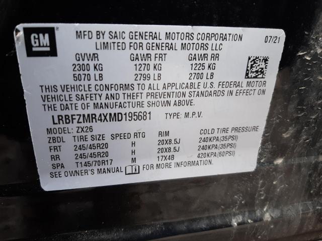 LRBFZMR4XMD195681 - 2021 BUICK ENVISION PREFERRED BLACK photo 13