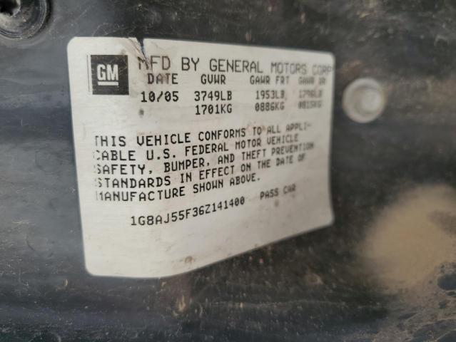 1G8AJ55F36Z141400 - 2006 SATURN ION LEVEL 2 BLUE photo 12