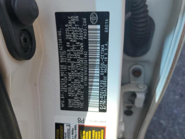 4T1BK1FKXFU561482 - 2015 TOYOTA CAMRY XSE WHITE photo 12