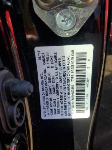 2HGFB2F86FH500845 - 2015 HONDA CIVIC EX BLACK photo 13