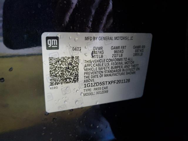 1G1ZD5STXPF201128 - 2023 CHEVROLET MALIBU LT BLACK photo 12