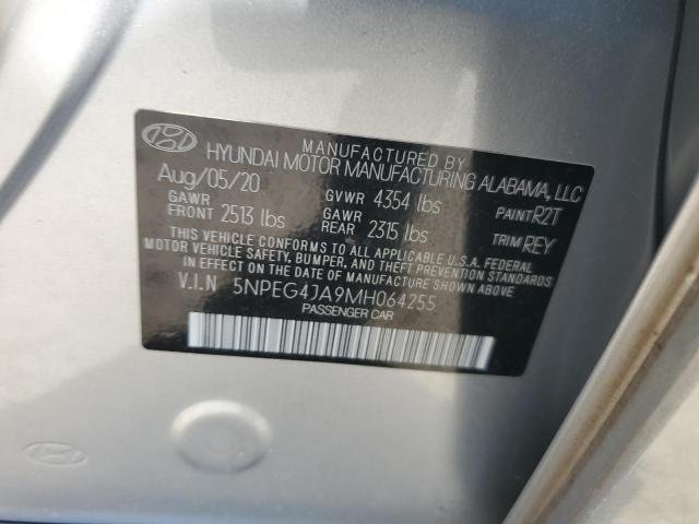 5NPEG4JA9MH064255 - 2021 HYUNDAI SONATA SE ვერცხლისფერი ფოტო 12