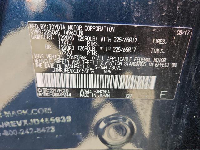 JTMRJREVXJD155839 - 2018 TOYOTA RAV4 HV LE Mavi foto 14