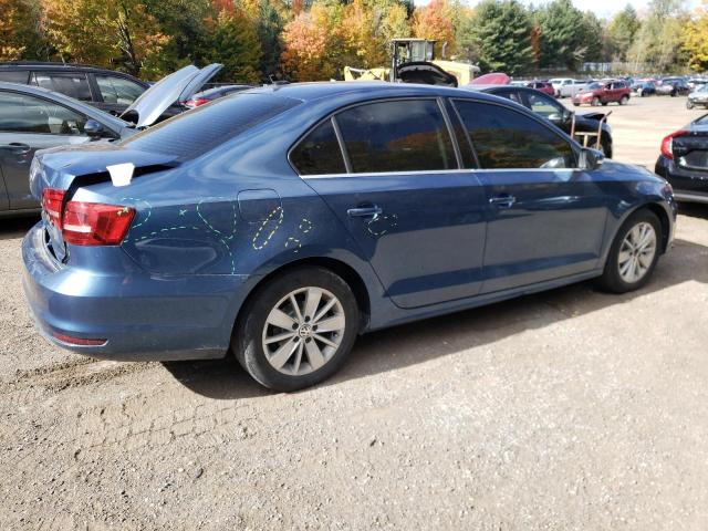 3VW2K7AJ8FM425195 - 2015 VOLKSWAGEN JETTA BASE BLUE photo 3