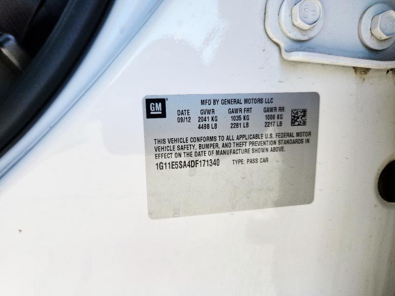 1G11E5SA4DF171340 - 2013 CHEVROLET MALIBU 2LT თეთრი ფოტო 12