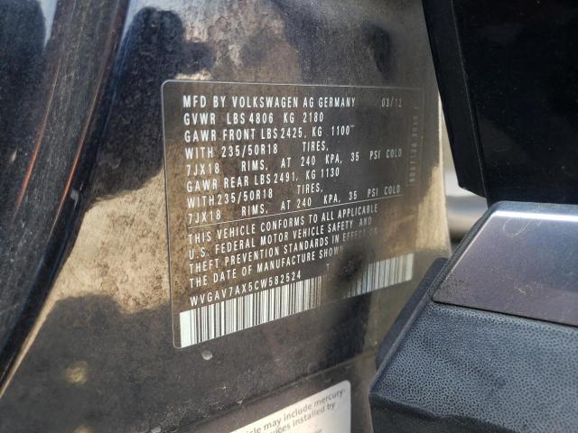 WVGAV7AX5CW582524 - 2012 VOLKSWAGEN TIGUAN S BLACK photo 13